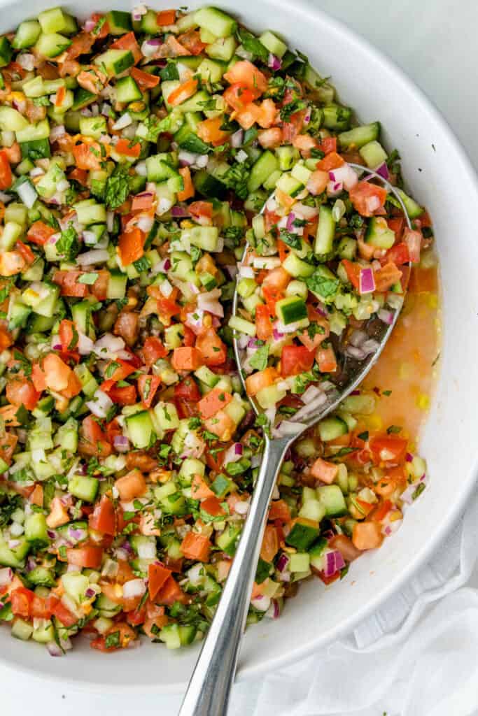 Shirazi Salad Cooking With Ayeh