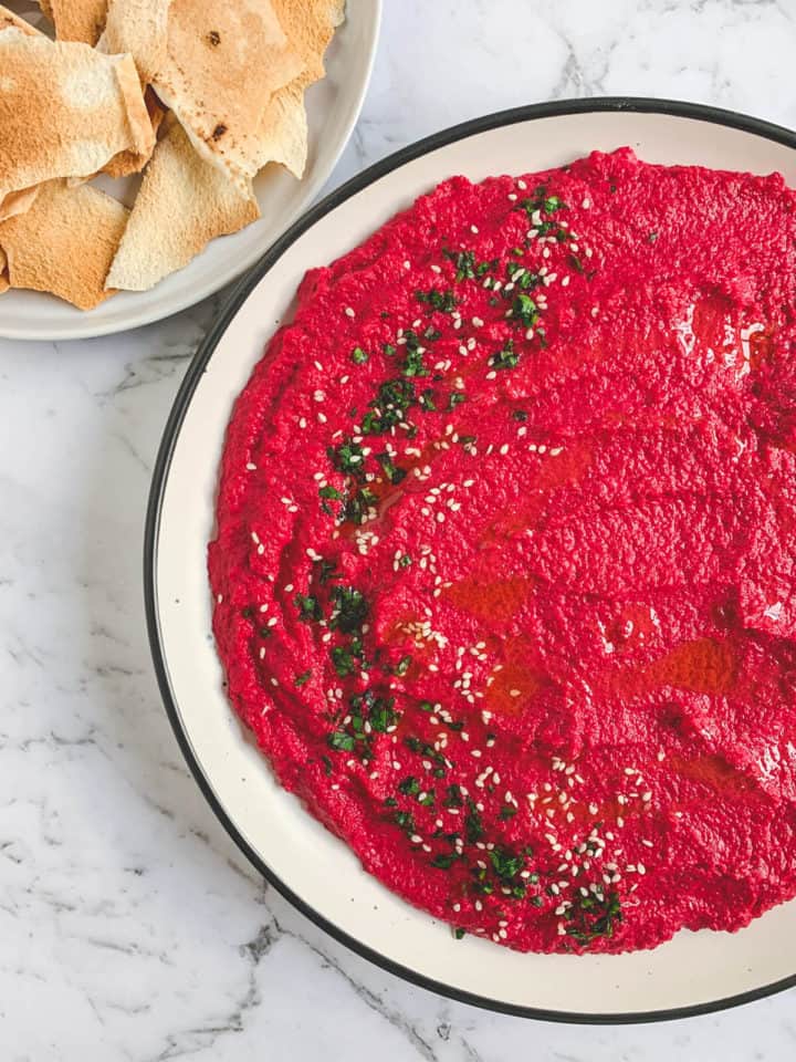 Beetroot Hummus - Cooking With Ayeh