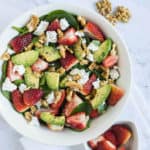 Strawberry Salad served in a bowl