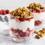 Strawberry Parfait served in a glass