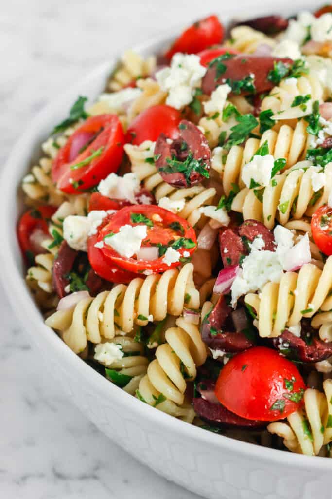 Mediterranean Pasta Salad - Cooking With Ayeh