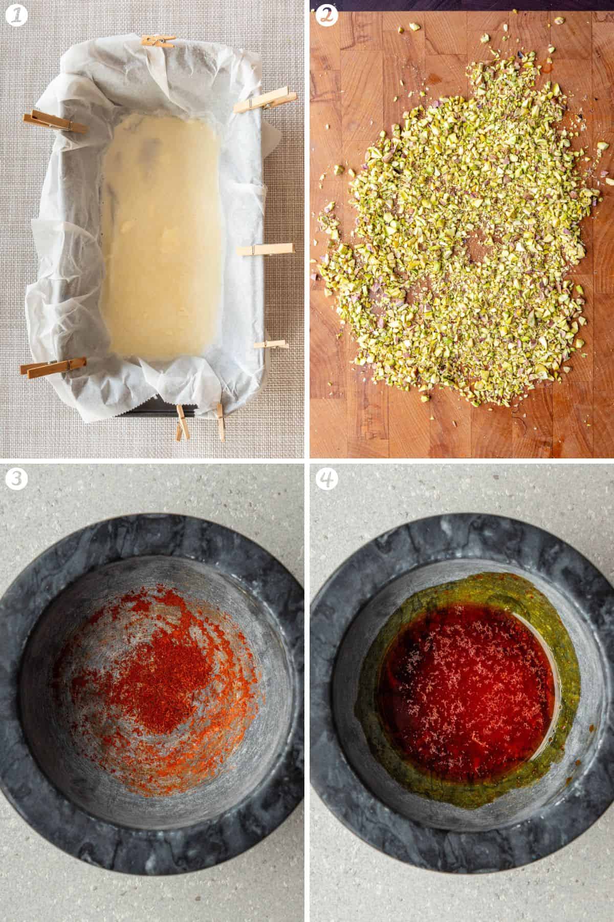 Steps on how to prepare ingredients before making the ice cream