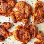 Crispy Spiced Potatoes on an oven tray