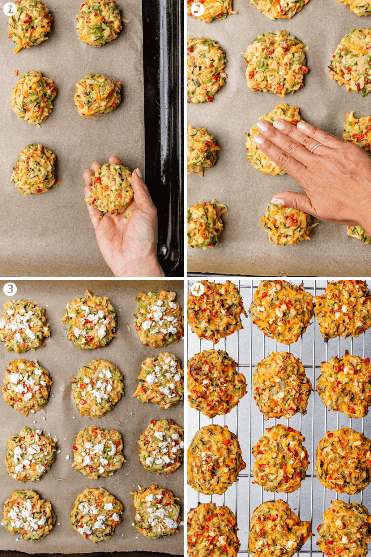 Steps on how to make healthy baked vegetable fritters part 2