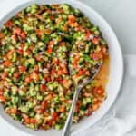 Shirazi salad in a bowl