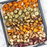 Oven Roasted Vegetables on an oven tray