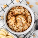 Baked Oats served with sliced bananas on the side