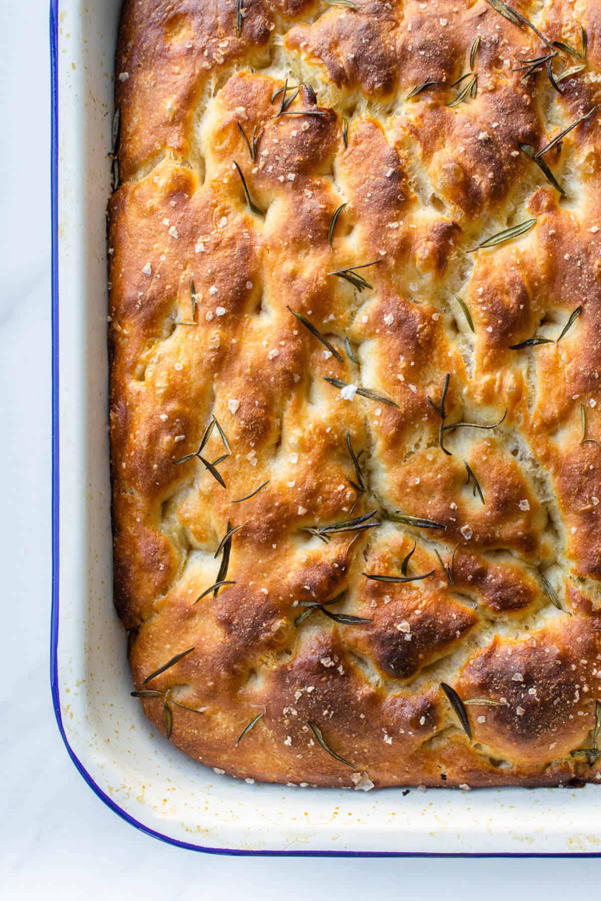 No-Knead Cast Iron Focaccia - The Seasoned Mom