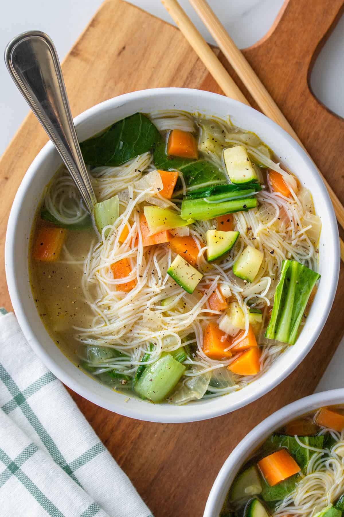 Vegetable Noodle Soup Cooking With Ayeh