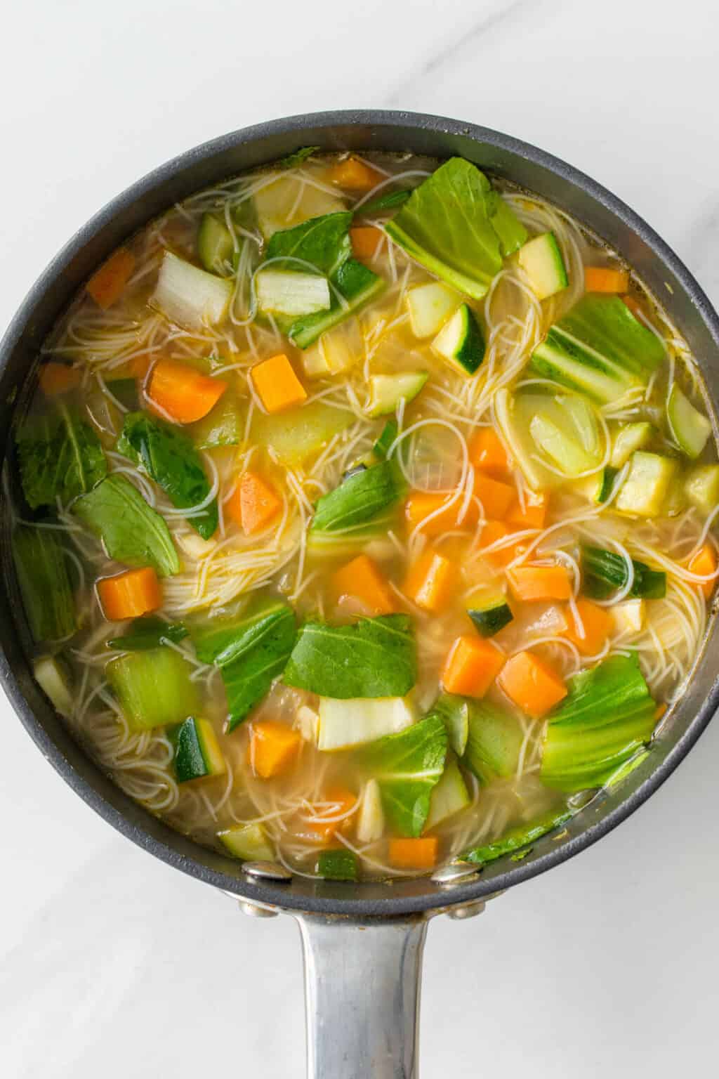 Vegetable Noodle Soup Cooking With Ayeh