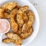 Avocado Fries served in a bowl with a spicy mayo dipping sauce