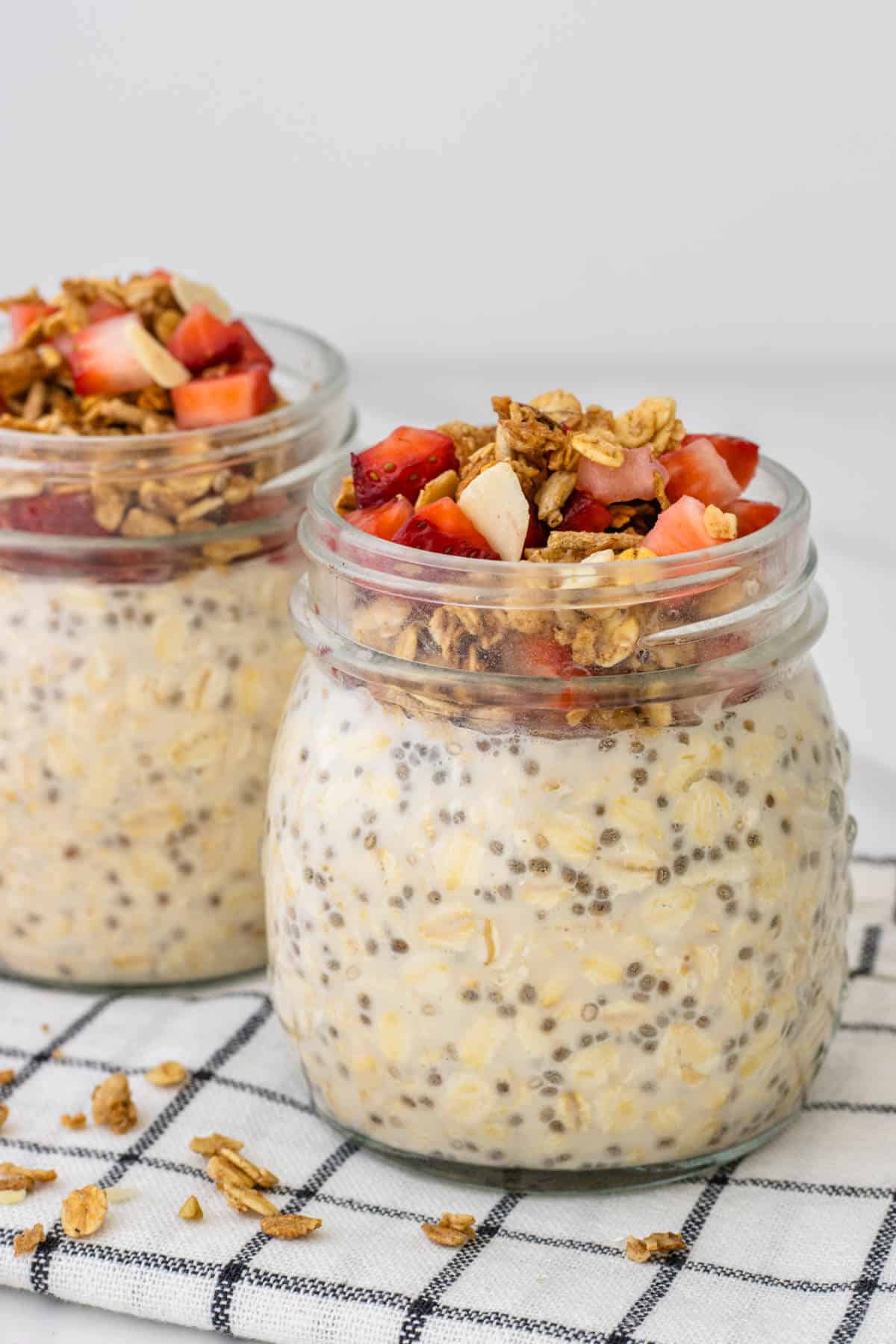 The Best Healthy Birthday Cake Overnight Oats - The June Table