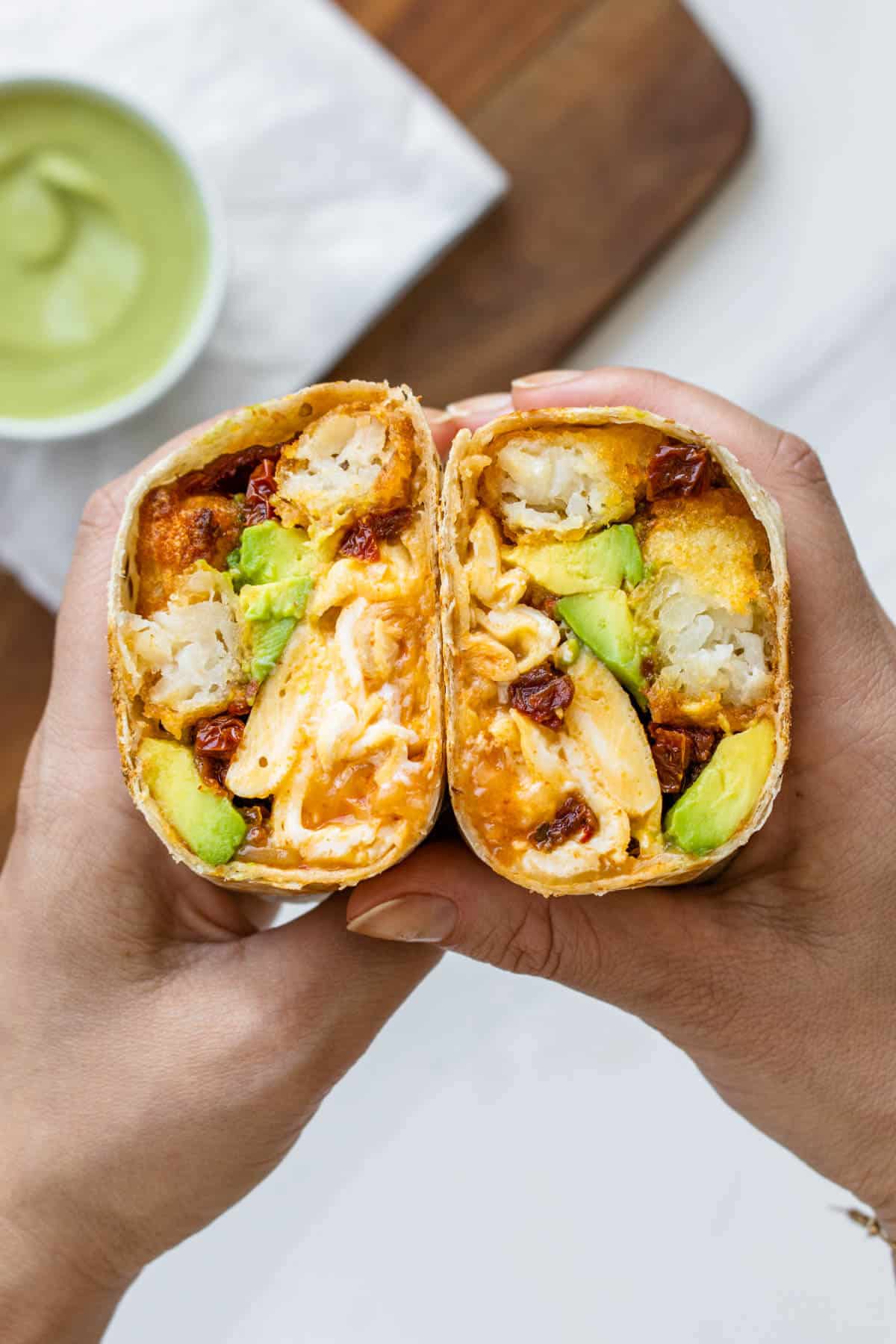 Large Breakfast Burrito Calories