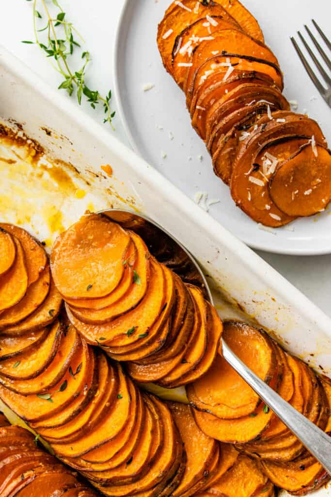 Baked Sweet Potato Slices - Cooking With Ayeh