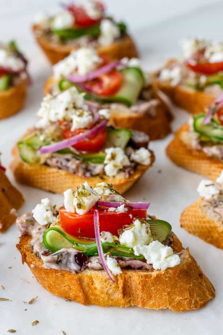 Greek Bruschetta - Cooking With Ayeh