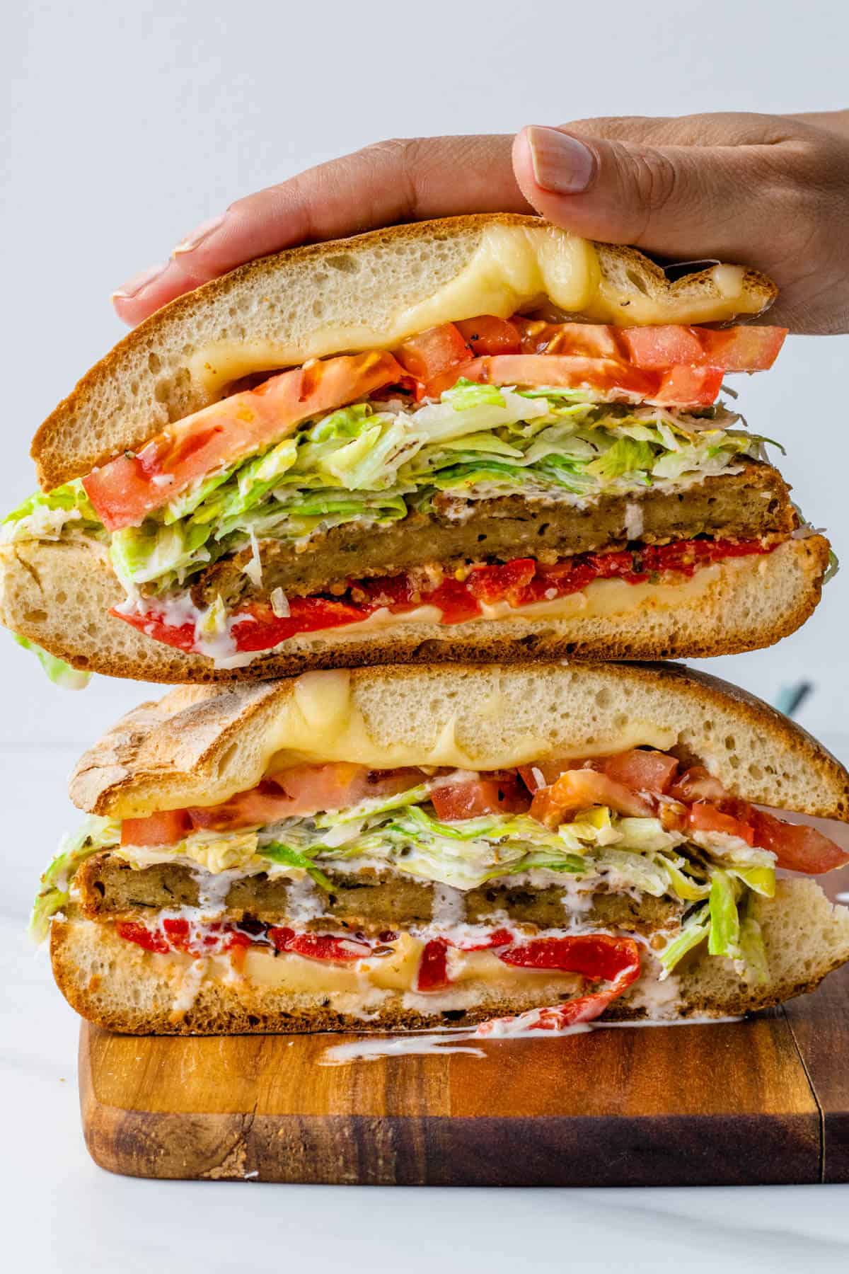 Tofu Grinder Salad Sandwich 