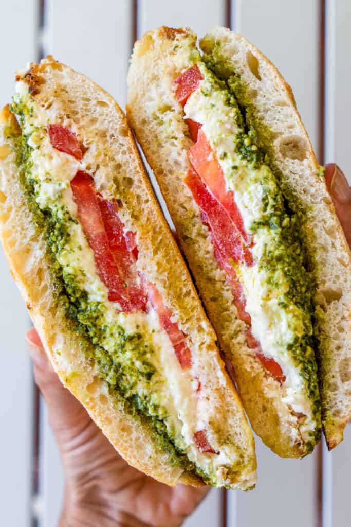 Burrata Caprese Sandwich Cooking With Ayeh