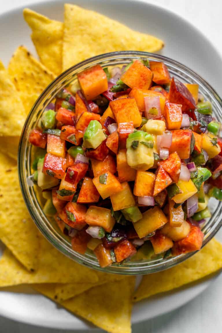 Peach Salsa - Cooking With Ayeh