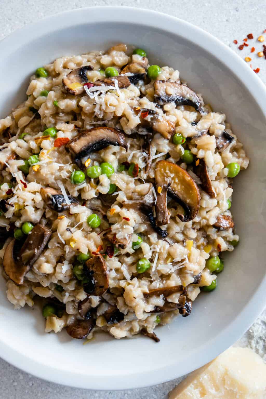 Mushroom and Pea Risotto (Easy One Pan) - Cooking With Ayeh