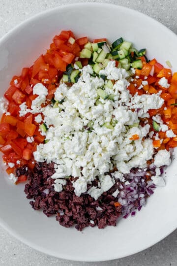 Chopped Greek Salad - Cooking With Ayeh