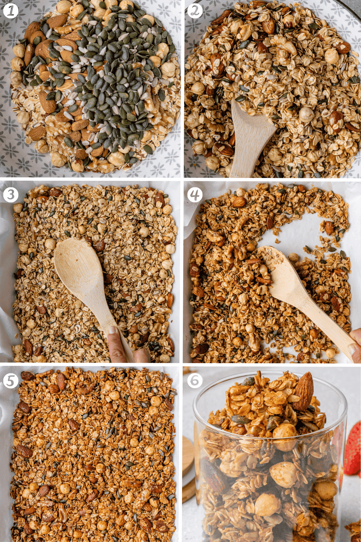 Steps on how to make healthy homemade granola