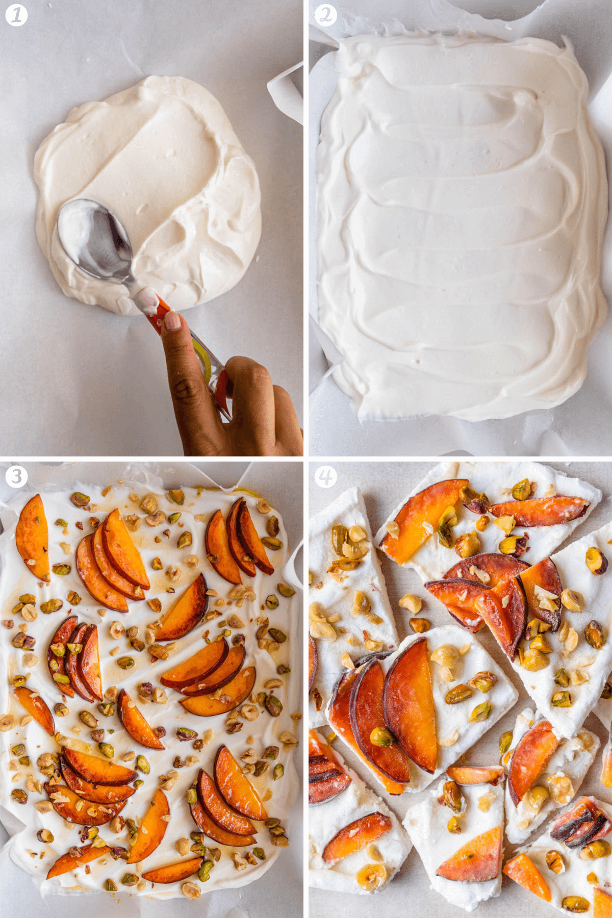 Steps on how to make frozen yogurt bark