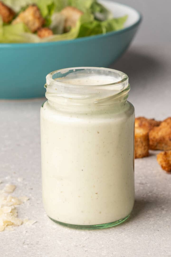Caesar Salad Dressing Without Anchovies (Healthy & Vegetarian
