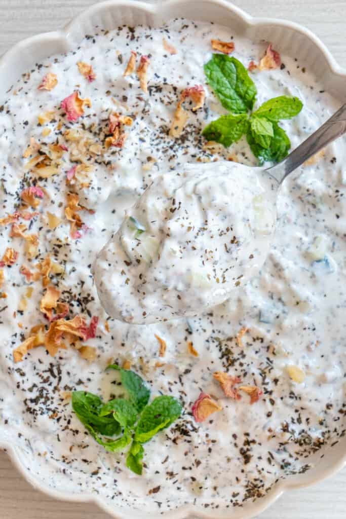 Mast o Khiar (Persian Cucumber Yogurt Dip) - Cooking With Ayeh