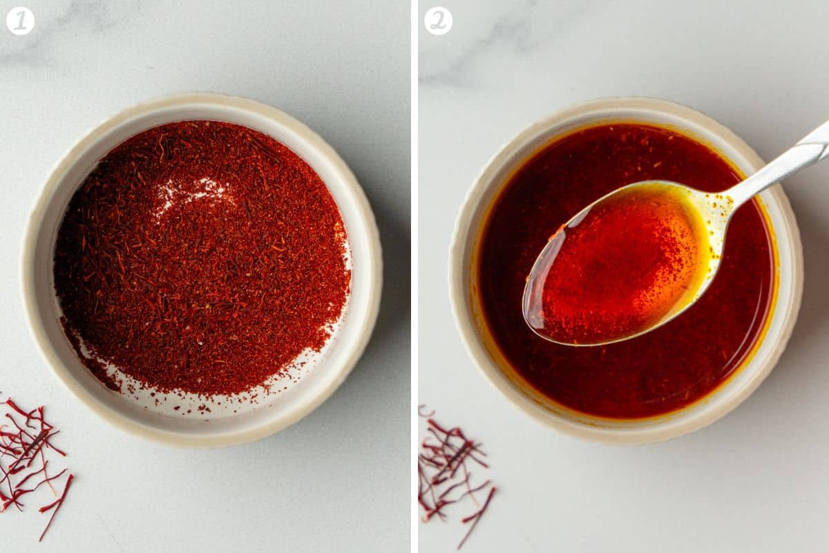 Steps on how to prepare saffron liquid