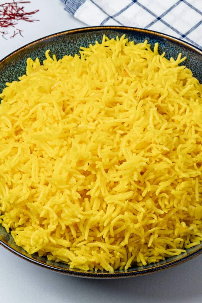 Saffron Rice (Fluffy and Ready in 20 Minutes) - Cooking With Ayeh