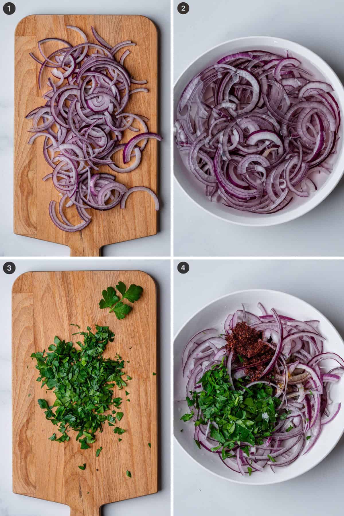 Steps on how to make sumac onions