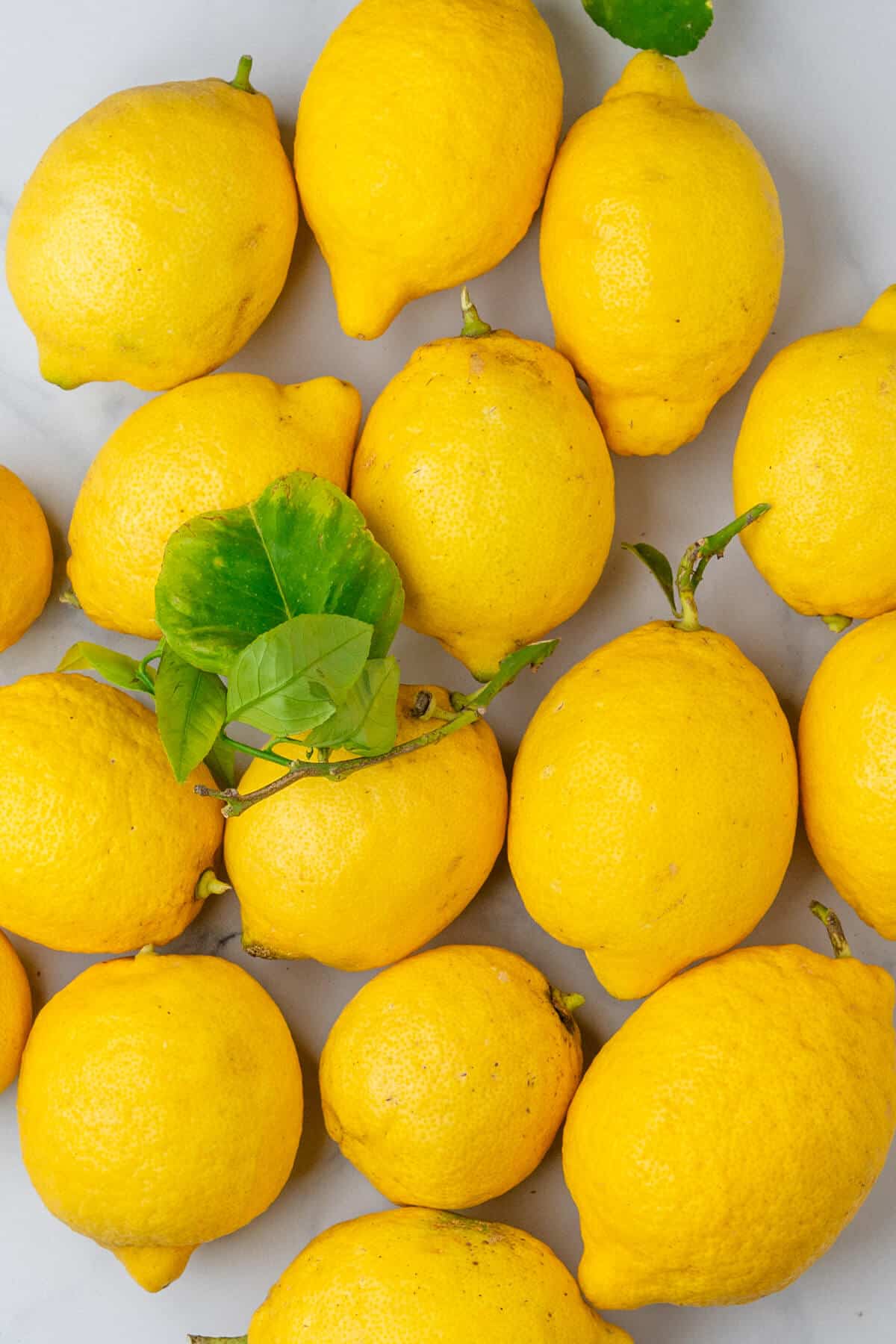 Bunch of fresh whole lemons