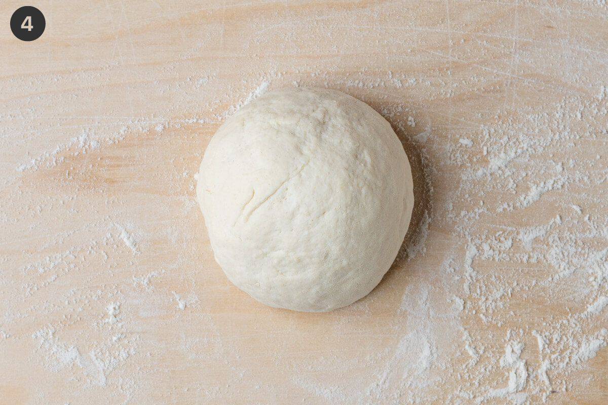 Dough rolled into a ball