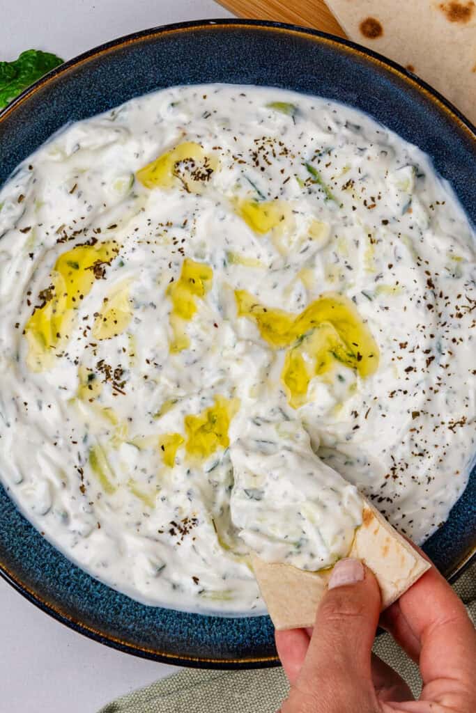 Cacik - Turkish Yogurt Cucumber Dip (Made in 15 Minutes) - Cooking With ...