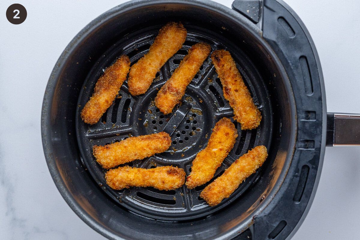 Fries cooked in an air fryer