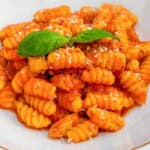 Gnocchetti Malloreddus with a tomato sauce