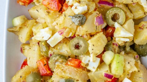 old fashioned potato salad with italian dressing Classic Italian Potato Salad with Olive Oil & Herbs