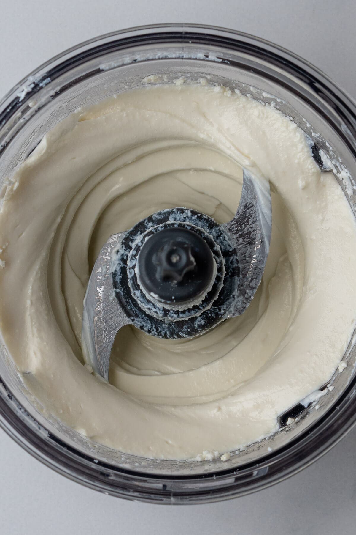 Ricotta whipped in a blender