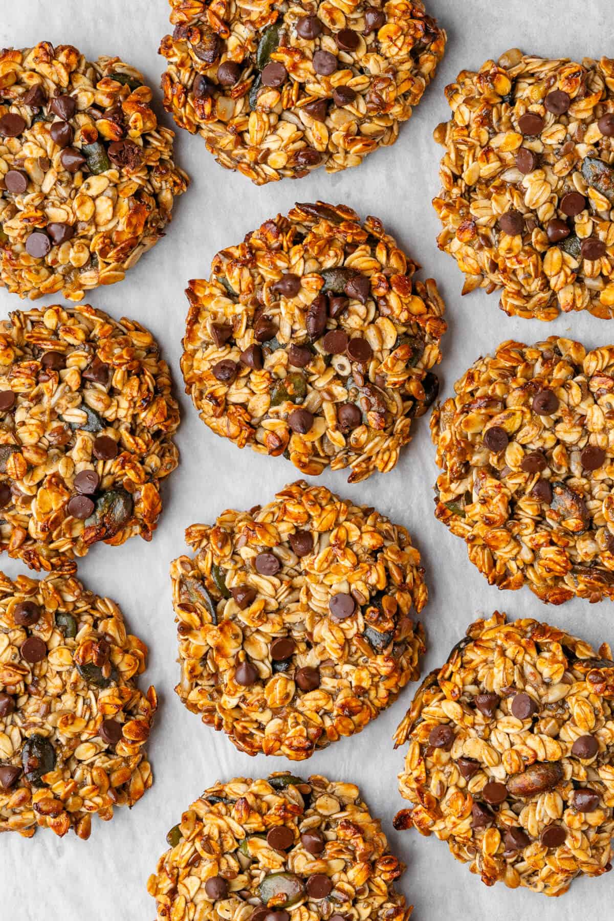 Breakfast cookies on baking paper