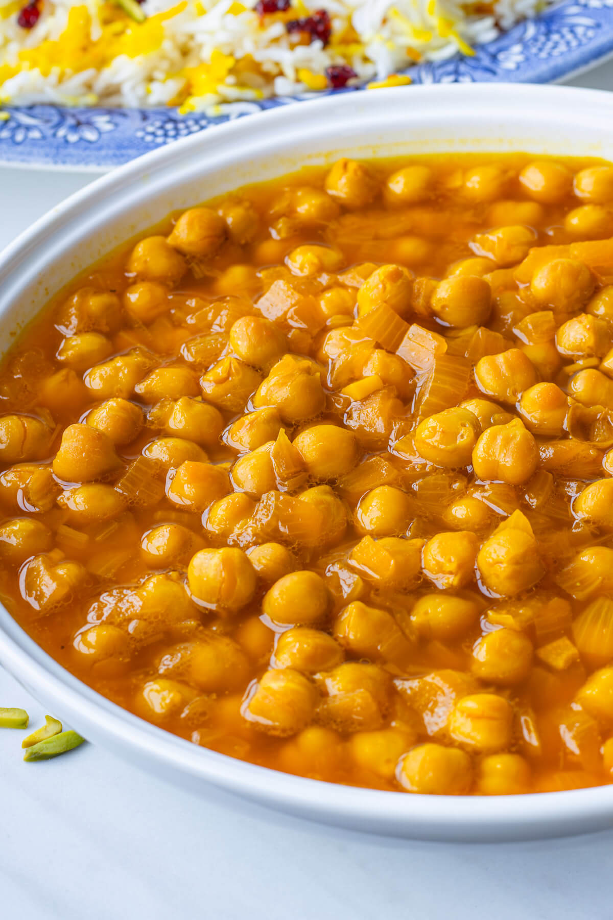 Bowl of chickpea stew