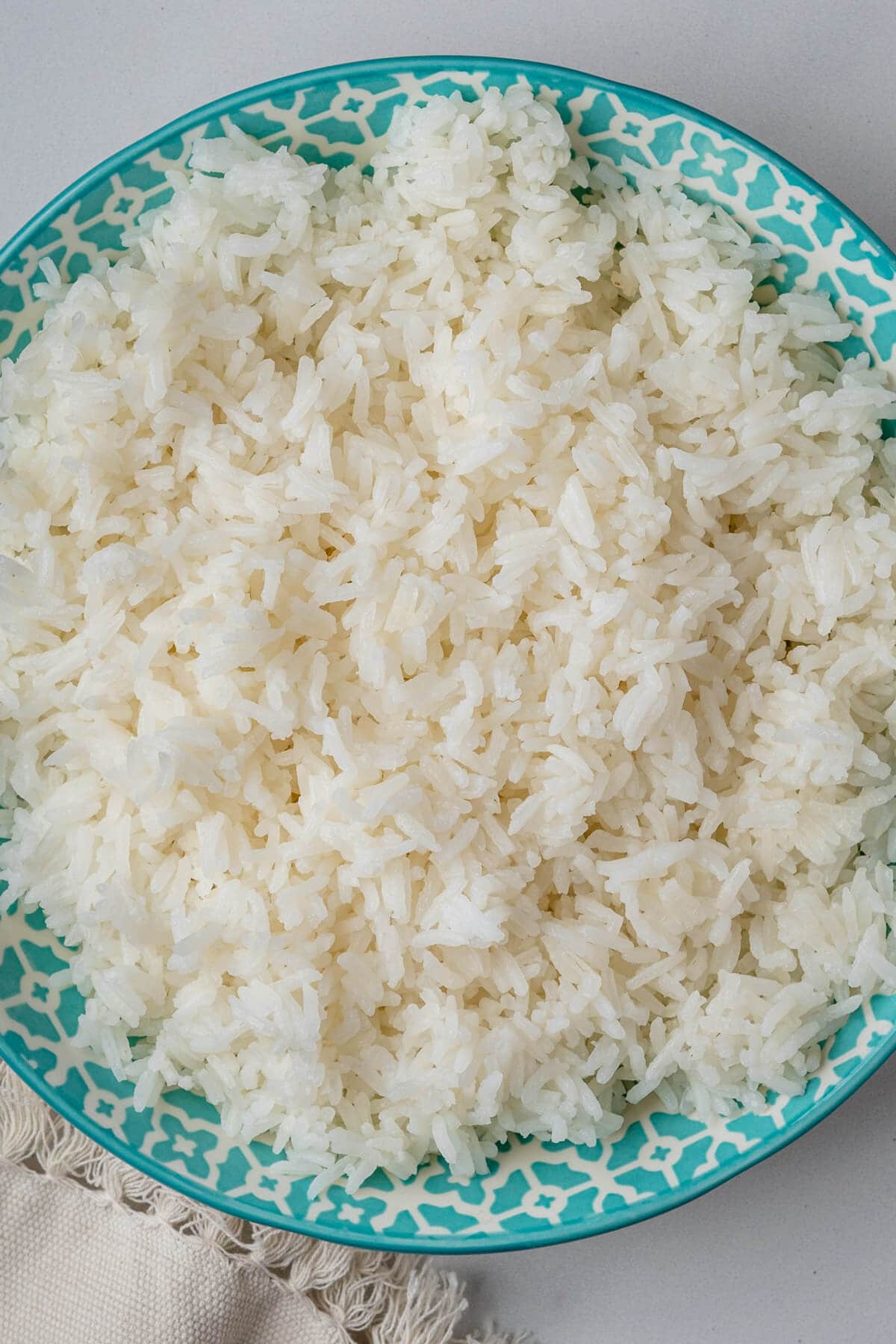 Bowl of cooked Jasmine Rice