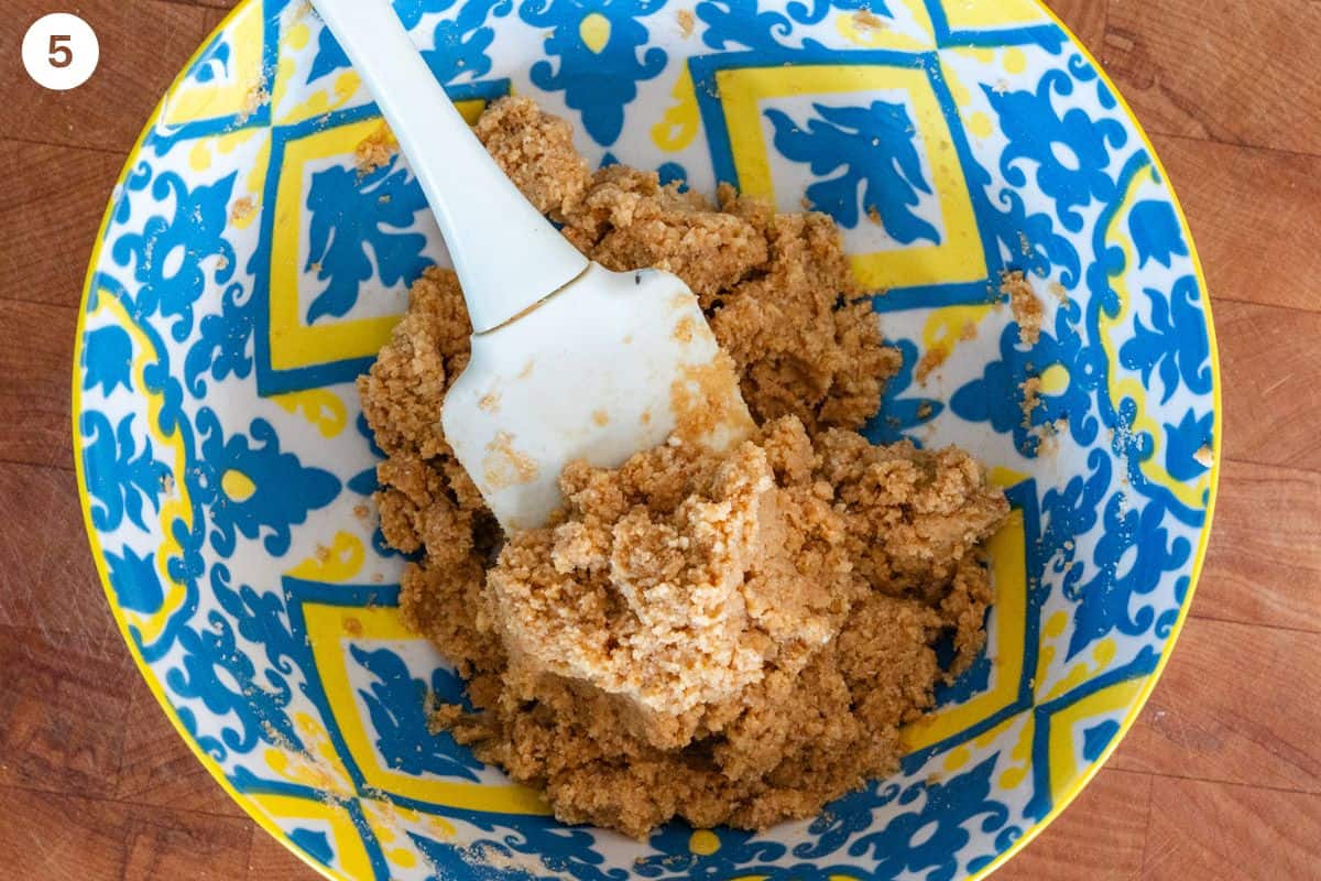 Truffle dough mixed in bowl