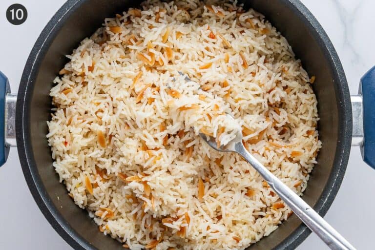 Turkish Rice (Pilaf with Orzo) - Cooking With Ayeh