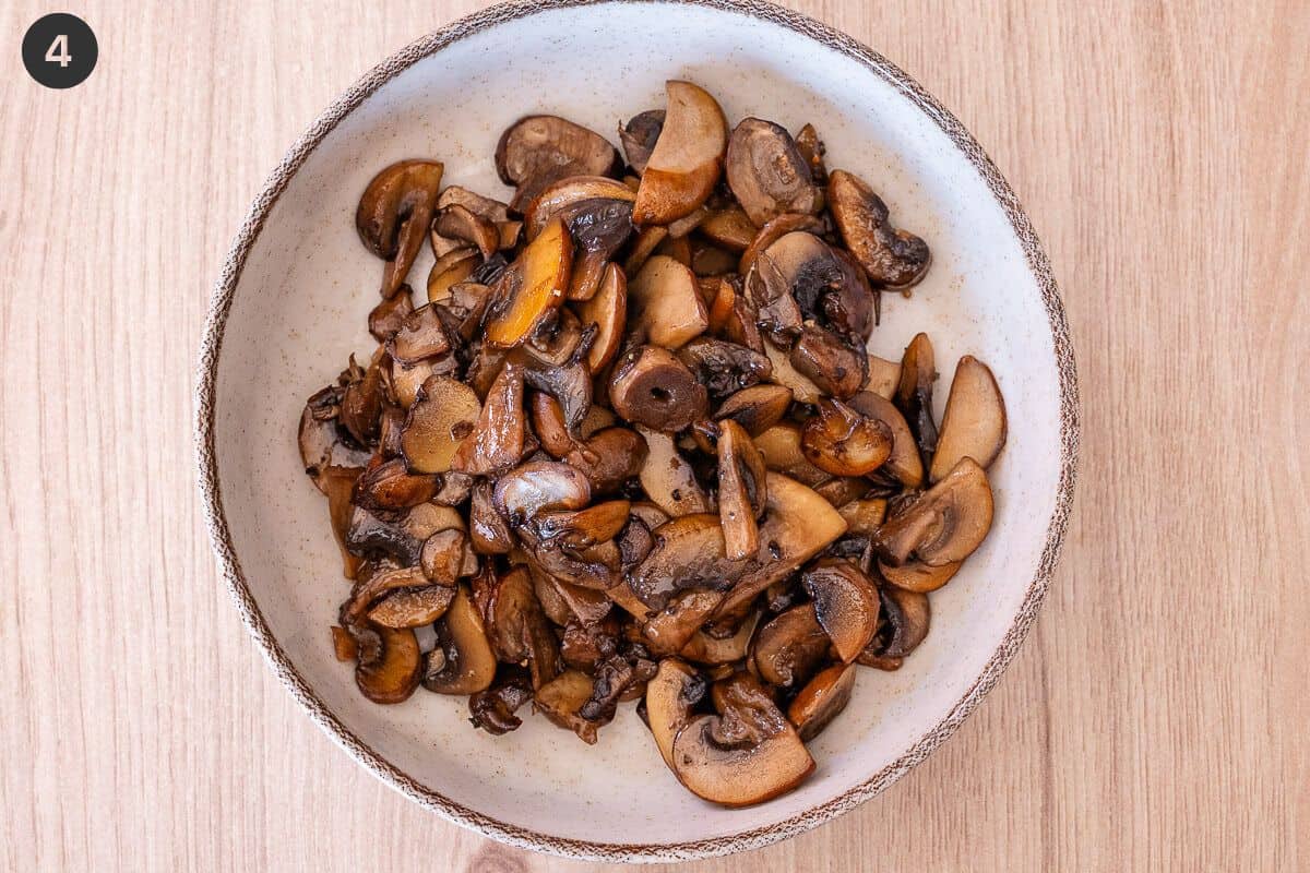 Mushrooms removed from pot and place aside for now