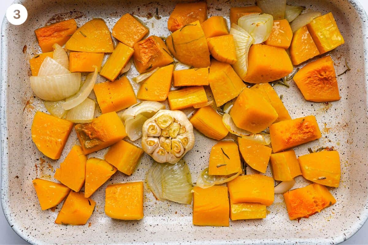 Veggies after being roasted in the oven