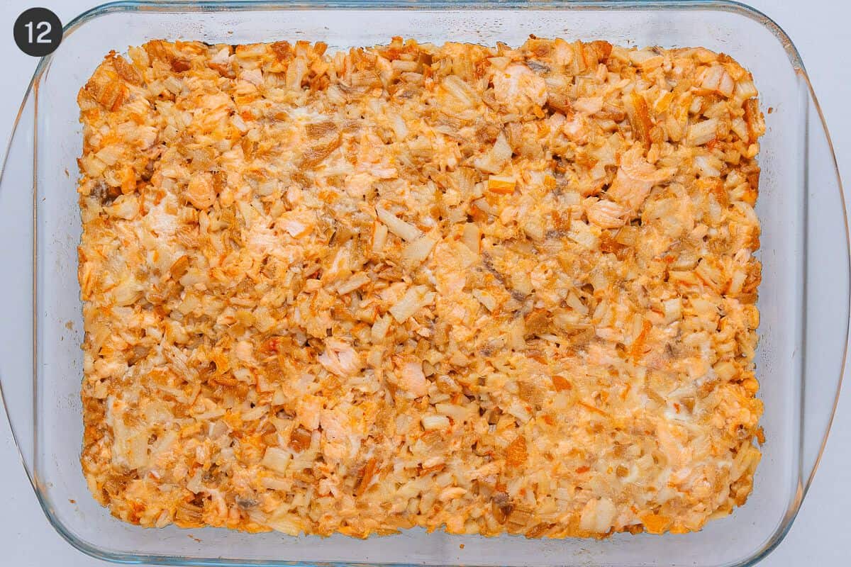 Sushi bake straight out of the oven