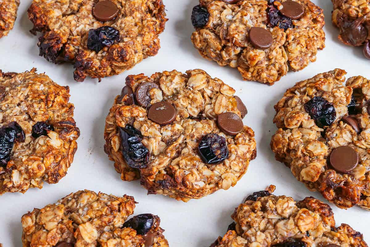 Lactation cookies on a baking dish