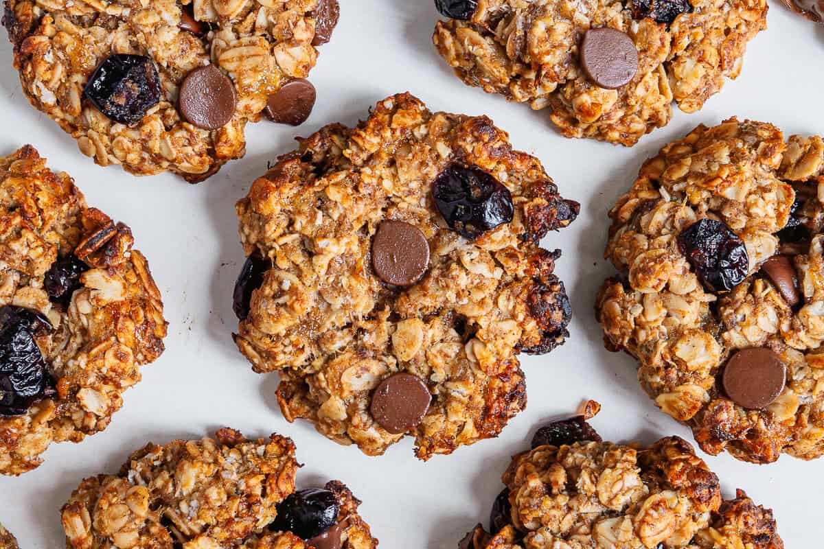 Lactation cookies with choc chips and cranberries
