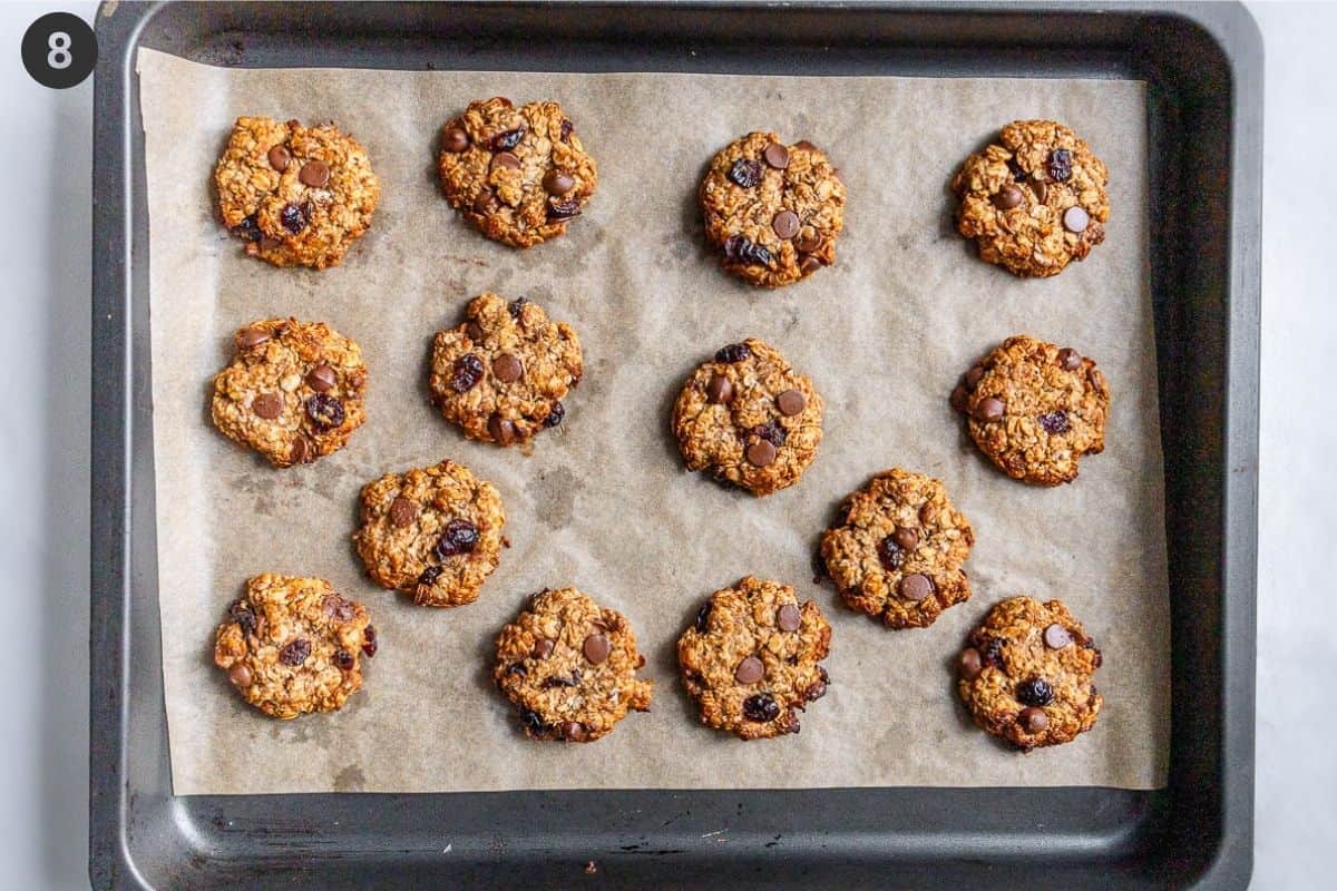 Cookies baked in the oven until golden
