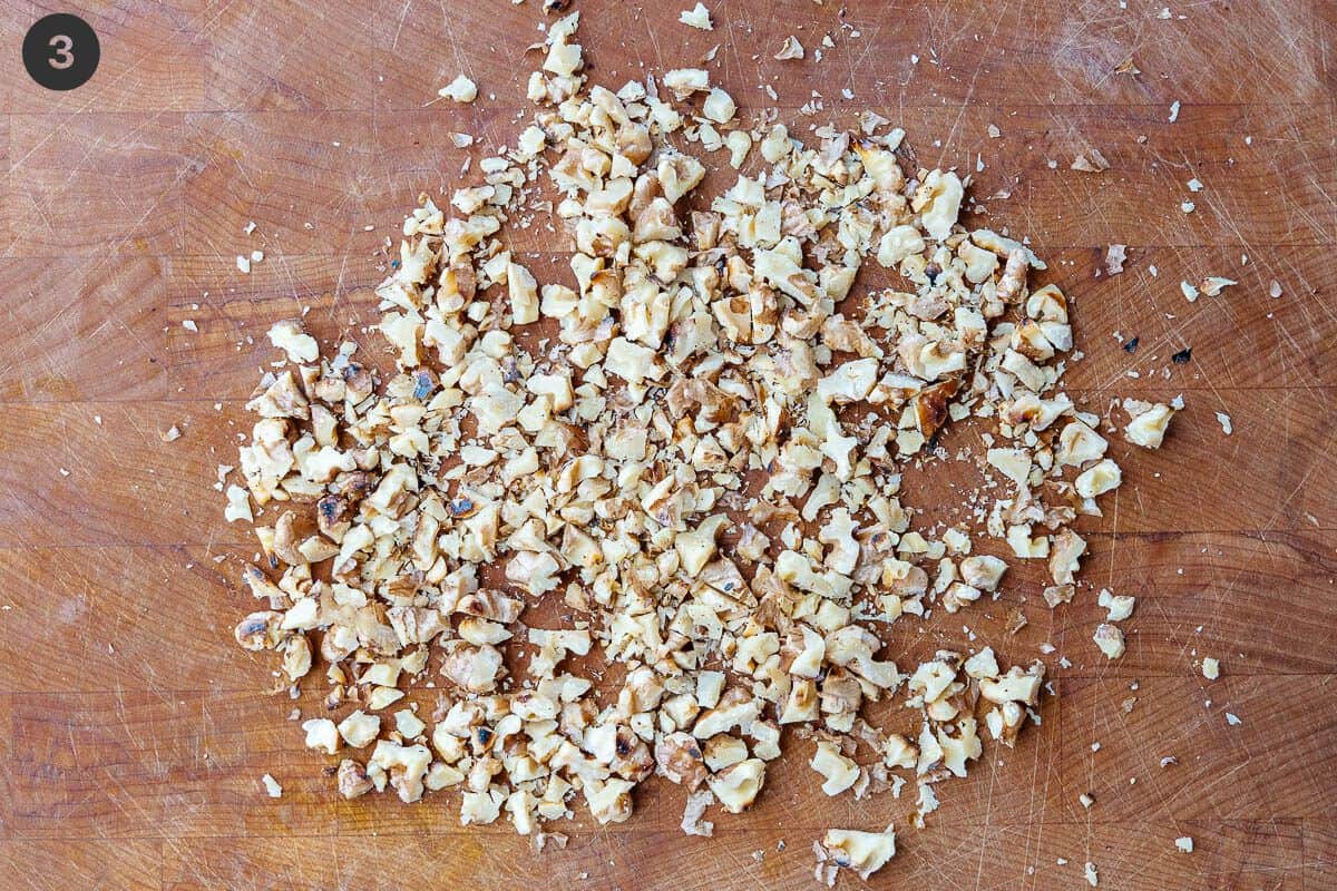 walnuts chopped in tiny pieces